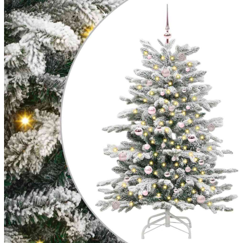 VidaXL Kunstmatige inklapbare kerstboom wit 150 cm pe en pvc