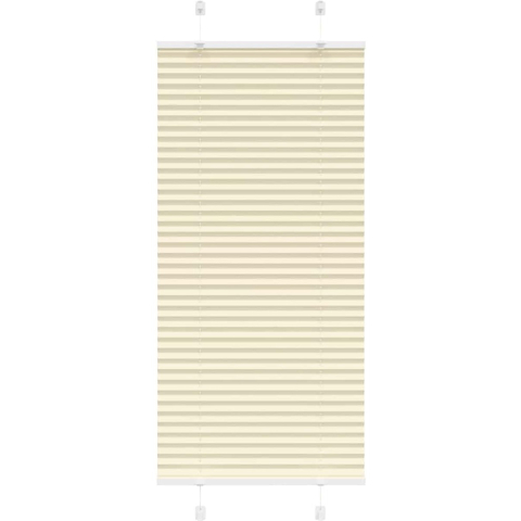 VidaXL Plissé rolgordijn 60x100 cm stofbreedte 59,4 cm polyester crème