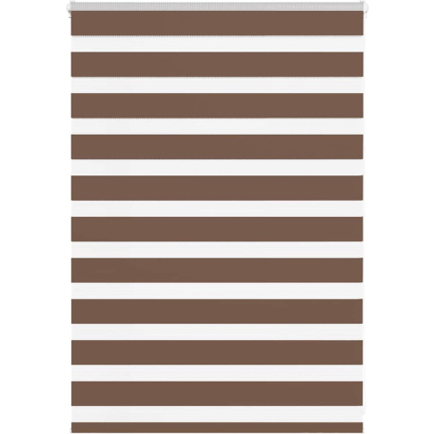 VidaXL Zebra rolgordijn 100x100 cm stofbreedte 95,9 cm polyester bruin