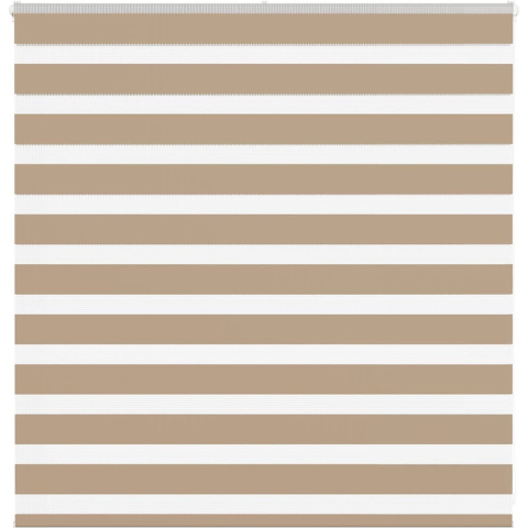 VidaXL Zebra blind 145x100 cm stofbreedte 140,9 cm polyester zandbruin
