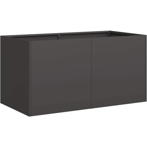 VidaXL Plantenbak 80x40x40 cm koudgewalst staal zwart