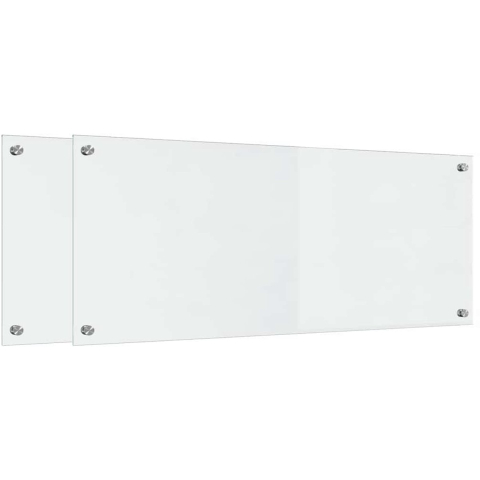 VidaXL Keukenachterwand 2 st transparant 100 x 40 cm gehard glas
