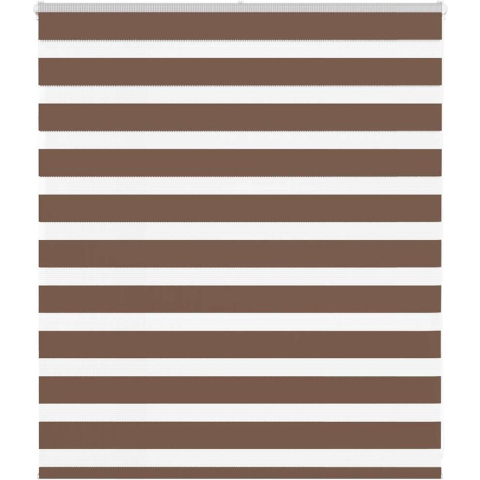 VidaXL Zebra rolgordijn 135x100 cm stofbreedte 130,9cm polyester bruin