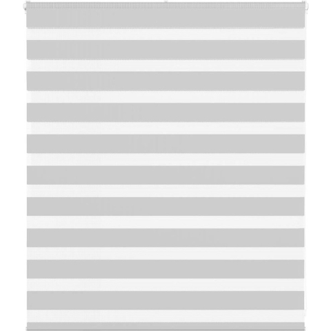 VidaXL Zebra rolgordijn 120x100 cm stofbreedte 115,9 cm lichtgrijs