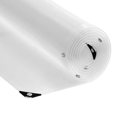 VidaXL Doorzichtig afdekzeil met ogen 3x3 m pvc