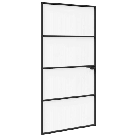 VidaXL Huisdeur 102 x 201,5 x 3,5 cm aluminium en gehard glas