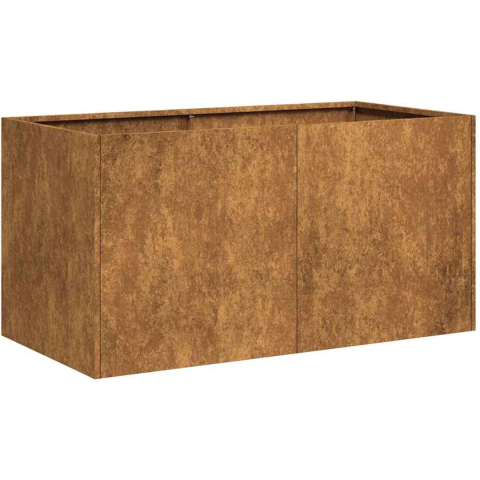 VidaXL Plantenbak roestig 80x40x40 cm weervast staal