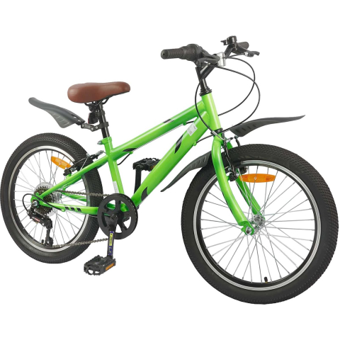 VidaXL Kinderfiets 24 inch 6-snelheid voor 8-12 jaar oud groen