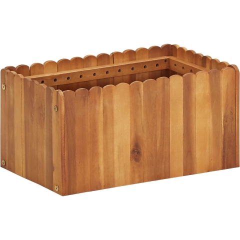 VidaXL Plantenbak verhoogd 50x30x25 cm massief acaciahout