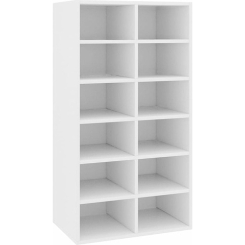 VidaXL Schoenenrek 54x34x100,5 cm bewerkt hout wit