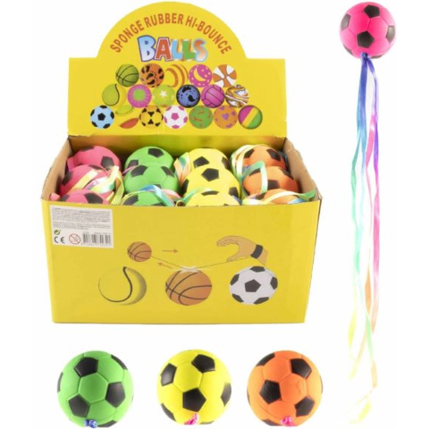 Rubberbal Ø6,3 cm met lint