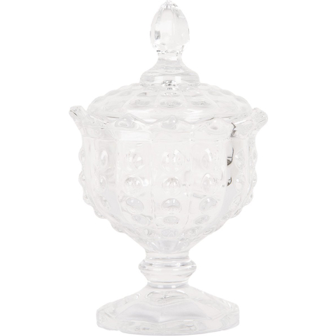 Clayre & Eef voorraadpot glas ø9x16cm