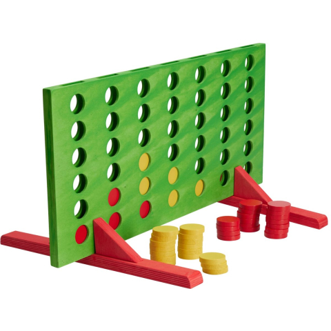 Houten 4 op een Lijn Spel