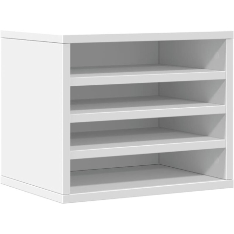VidaXL Bureau organiser 36x26x29,5 cm bewerkt hout wit