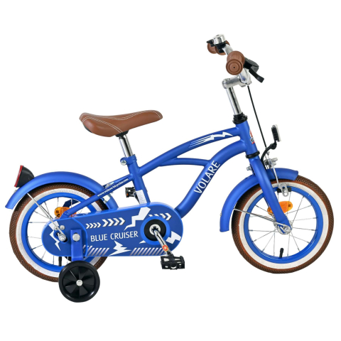 Volare blue cruiser kinderfiets - jongens - 12 inch - blauw - 85% afgemonteerd