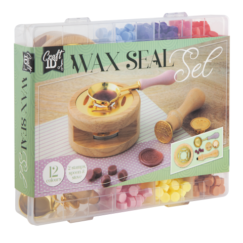 Creative Craft Group Lakzegel set - incl. 12 kleuren, 2 stempels & lepel