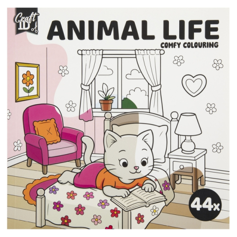 Craft ID kleurboek cute&comfy 20x20cm, 4ass