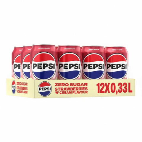 Pepsi treats - strawberry & cream - 12 x 330 ml - tray