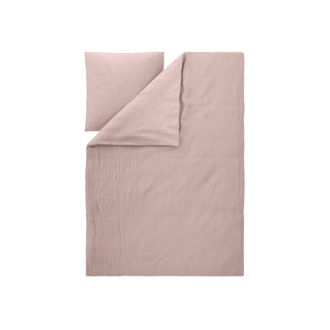 LIVARNO Mousseline dekbedovertrek 140 x 200 cm (Lichtroze)