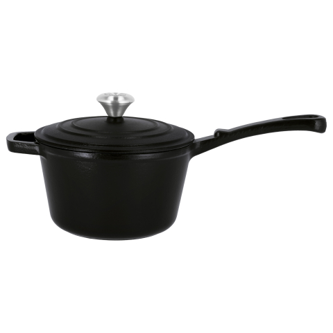 SILVERCREST Gietijzeren steelpan, Ø18 cm (zwart)