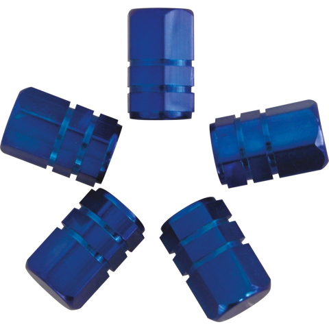 Carpoint ventieldoppen zuiger - 5 stuks - blauw