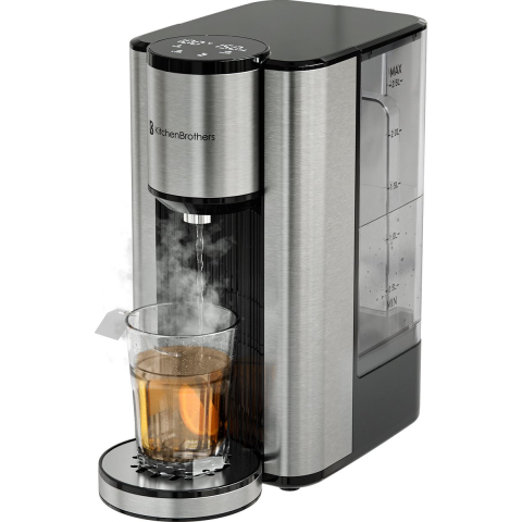 KitchenBrothers Heetwaterdispenser - 40-100°C - 150/250/300 ml - 2.5L - Zwart