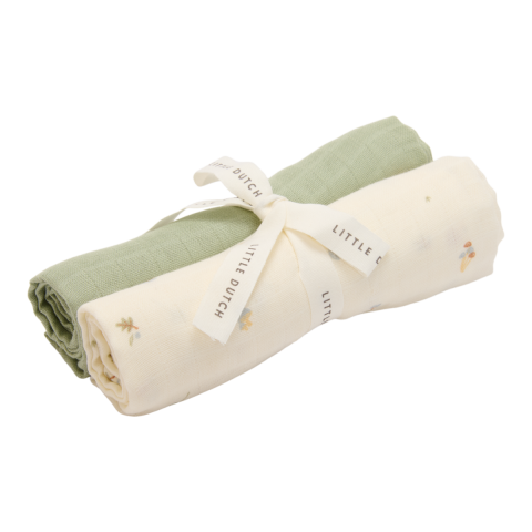 Little Dutch Swaddle - wit - forest friends - forest treasures