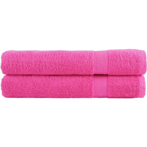 VidaXL Saunadoeken solund 2 st 600 g/m² 80x200 cm roze