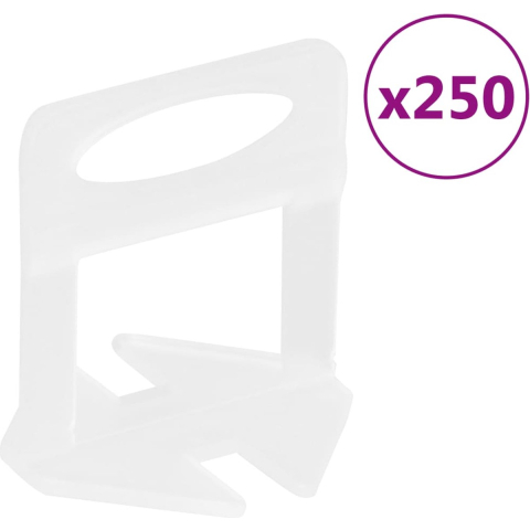 VidaXL Nivelleerklemmen voor tegels 250 st 2 mm