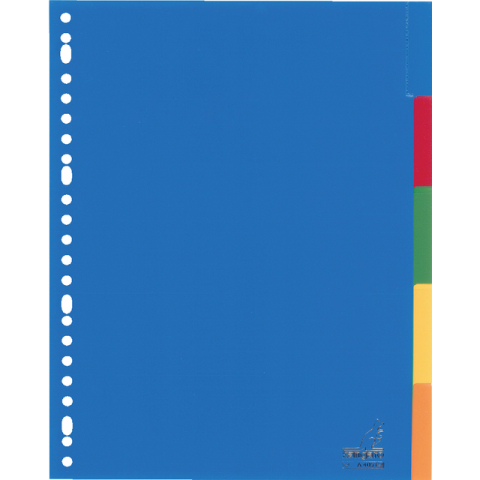 Kangaro tabblad a4 venster pp 120 micron assorti 23-gaats 5-delig<br>