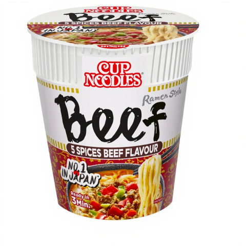 Nissin cup noodles - five spices beef noedels - instant noodles - 8 stuks