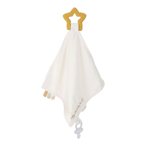 Little Dutch newborn naturals knuffeldoekje met bijtring