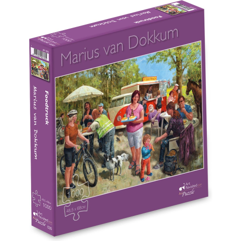 Marius Van Dokkum puzzel - foodtruck - 1000 st
