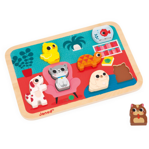 Janod - chunky puzzel - huisdieren