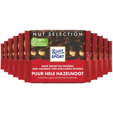 Ritter Sport puur hele hazelnoot (10x 100gr)
