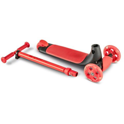 Yvolution - yglider kiwi - rood - kinderstep met led wielen