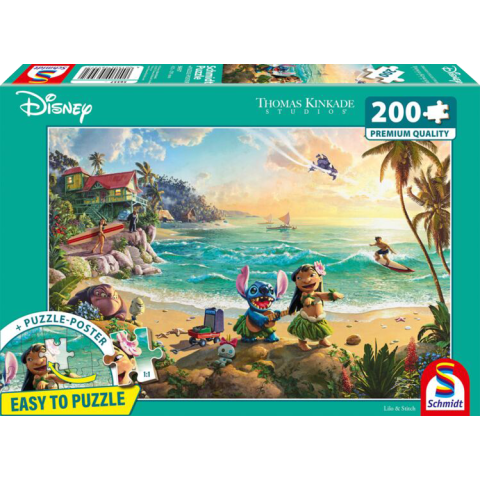 Schmidt disney puzzel lilo & stitch eco-vriendelijk 200 stukjes cartoon.