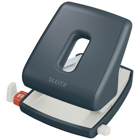 Leitz cosy perforator 2-gaats - perforeert tot 30 vel - ideaal voor thuiskantoor/thuiswerken - fluweel grijs