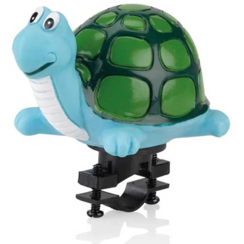 XLC schildpad dd-h03 fietstoeter - kinderfiets - blauw & groen - 25,4 mm