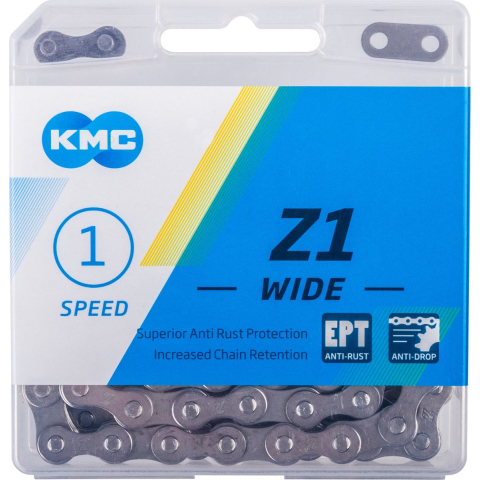 KMC Ketting single speed z1 wide ept 112 schakels - donker zilver