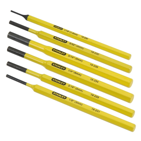 Stanley Handgereedschap centerpunt en drevel set 6dlg. - 4-18-226