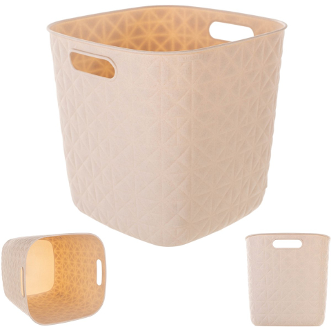 Curver softex opbergmand cube - 15l krijtwit 28x28x27cm