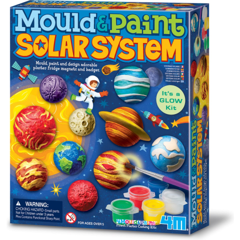 4M knutselen - giet en verf - glow zonnestelsel - creatief speelgoed - 5 jaar