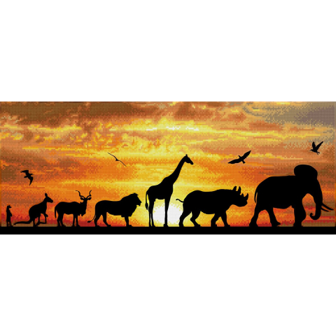 DIAMOND DOTZ® Diamond dotz african sky - diamond painting - 18.910 dotz - 72x22 cm