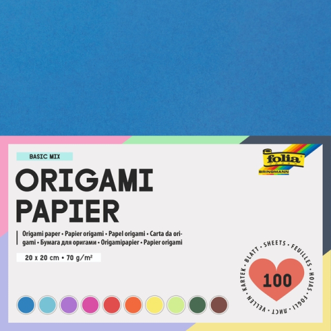 Knutselpapier Folia 20 x 20 cm 70 g/m² Kleurenassortiment 100 vellen