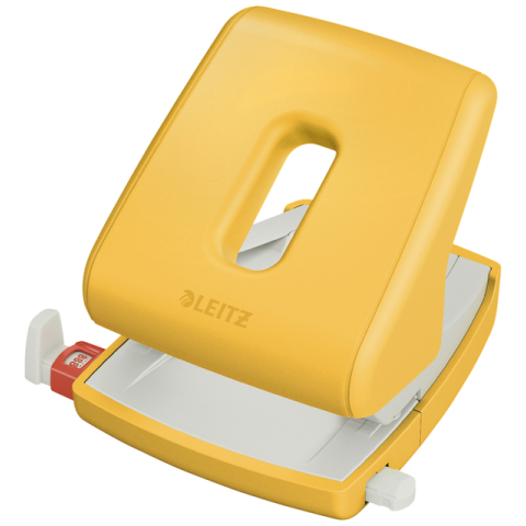 Leitz cosy perforator 2-gaats - perforeert tot 30 vel - ideaal voor thuiskantoor/thuiswerken - warm geel