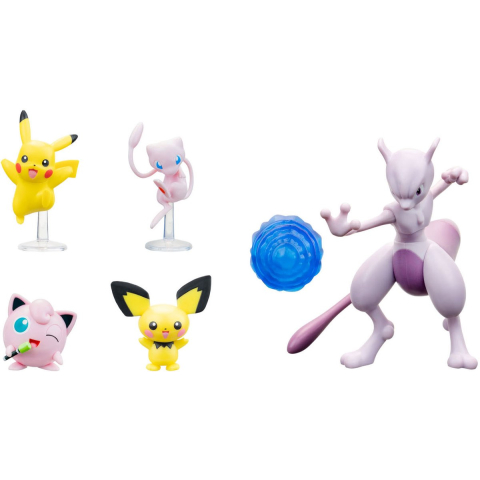 POKEMON - Battle Fig 30th Anniversary Multipack 5-Pack Pikachu #1, Pichu, Mew, Jigglypuff #1, & Ceruledge
