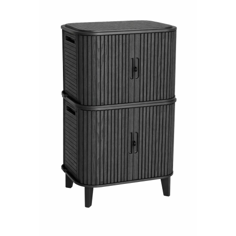 Keter Velo Opbergkast 226L - 2 stuks - 62,3x47x62,4 cm - Grafiet