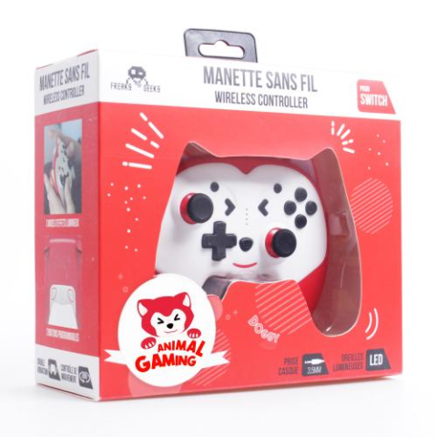 Freaks And Geeks - Switch - Doggy Wireless Controller  for Children with paddles  - Red