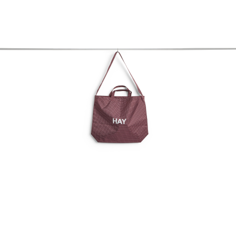 HAY - Grid Crossover Bag - Medium - Bourgondisch